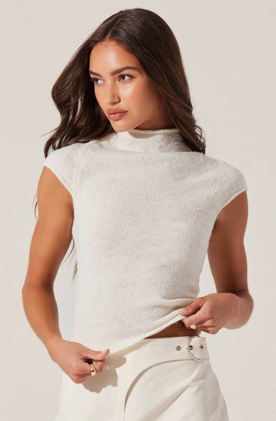 Ileane Mock Neck Sweater Top