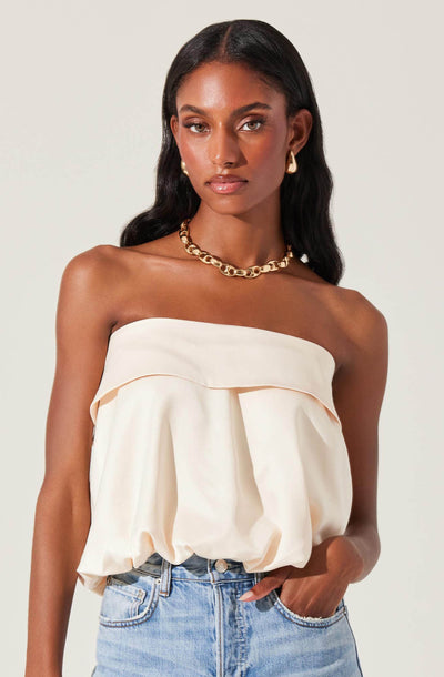 Khloe Strapless Bow Back Top