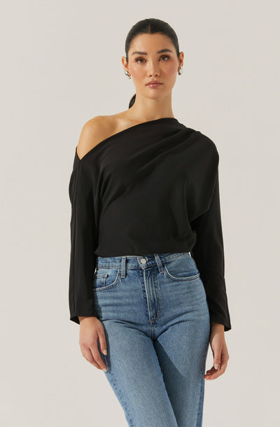 Orlia Off Shoulder Asymmetric Top