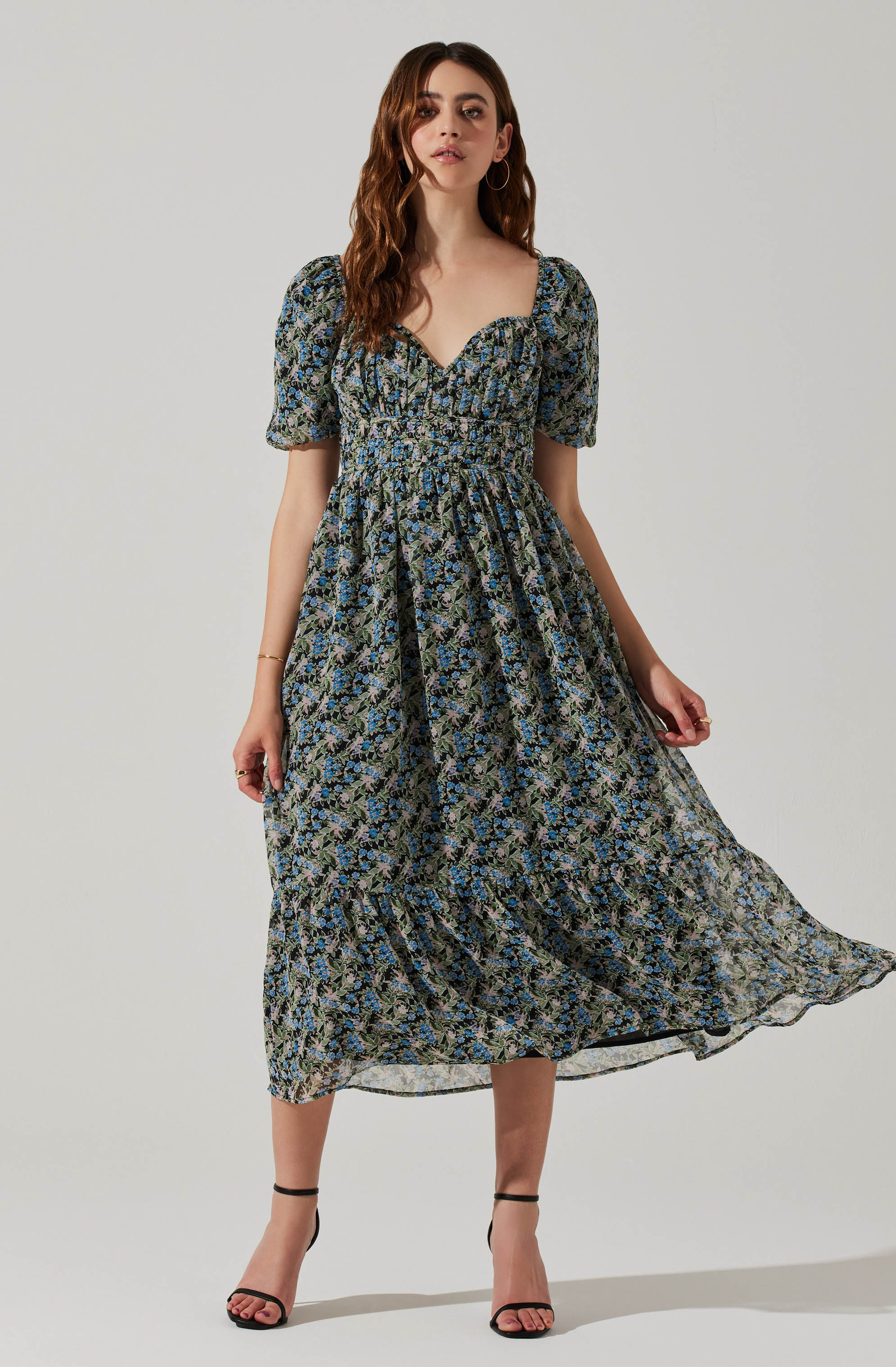 V-wire Sweetheart A-line Midi Dress – ASTR The Label