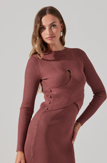 Cora Off Shoulder Midi Sweater Dress – ASTR The Label