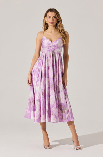 Maeve Pleated Midi Dress