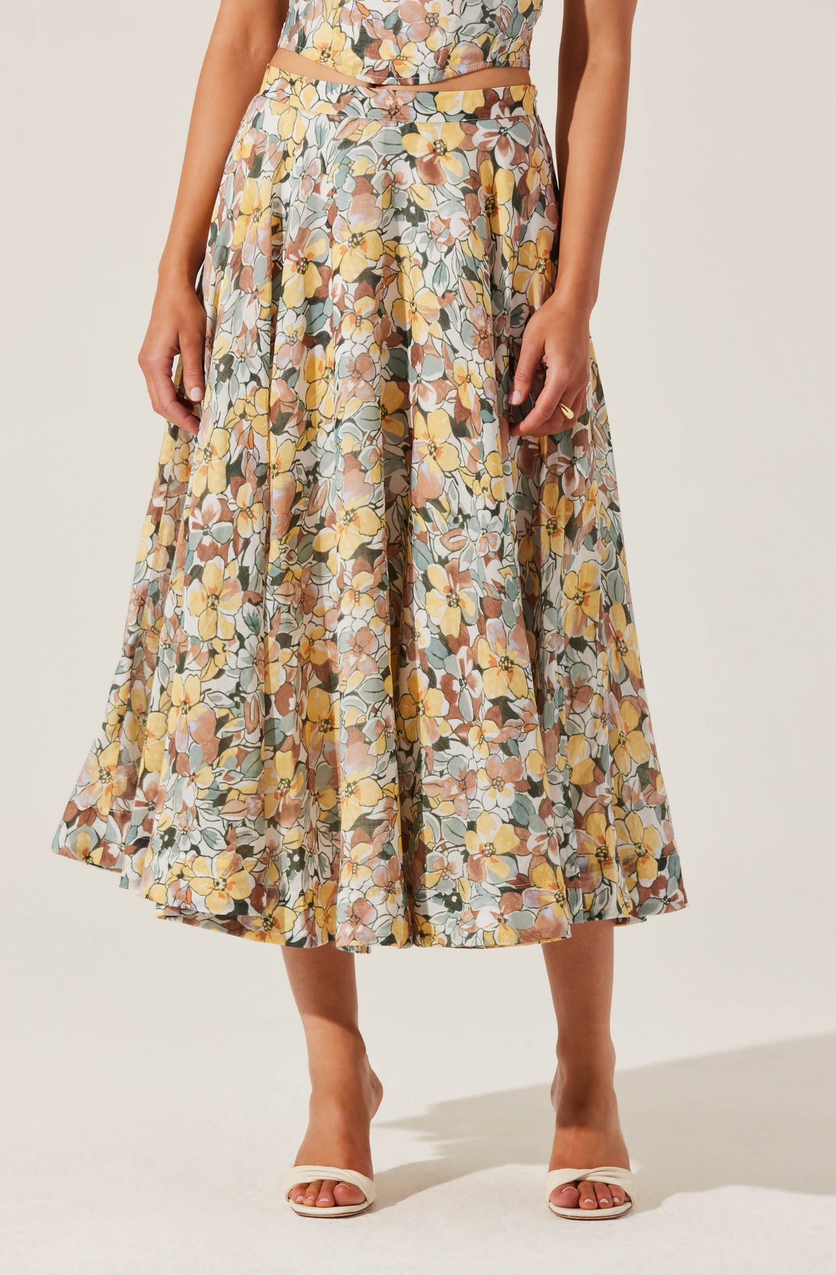 Floral Midi Skirt ASTR the Label