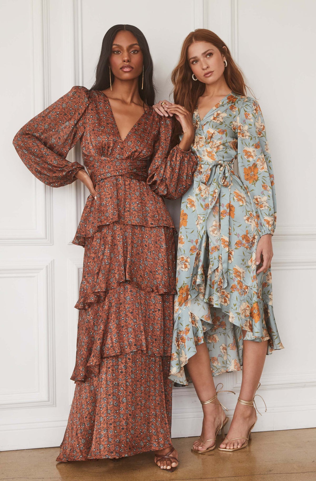 Luxe Ruched Bodice Long Sleeve Midi Dress | Rose | Dresses | Shona Joy –  Shona Joy International