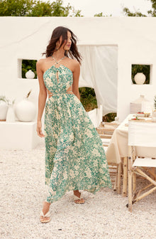 ASTR Maxi Label Dress – Neck The Sivana Floral Halter