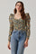 Sticky add to cart - Long Sleeve Floral Ruched Top