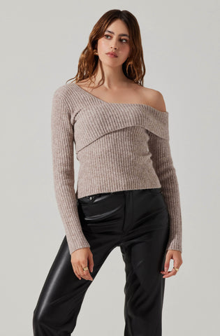 Asymmetrical Foldover Sweater – ASTR The Label