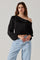 Sticky add to cart - Asymmetrical Cinched Waist Long Sleeve Top