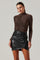 Sticky add to cart - Ruched Mock Neck Long Sleeve Top