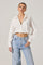 Sticky add to cart - Bubble Hem Cropped Poplin Shirt