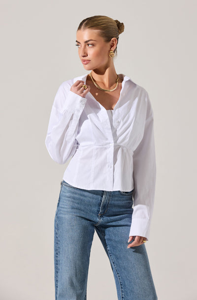 Layered Peekaboo Corset Shirt