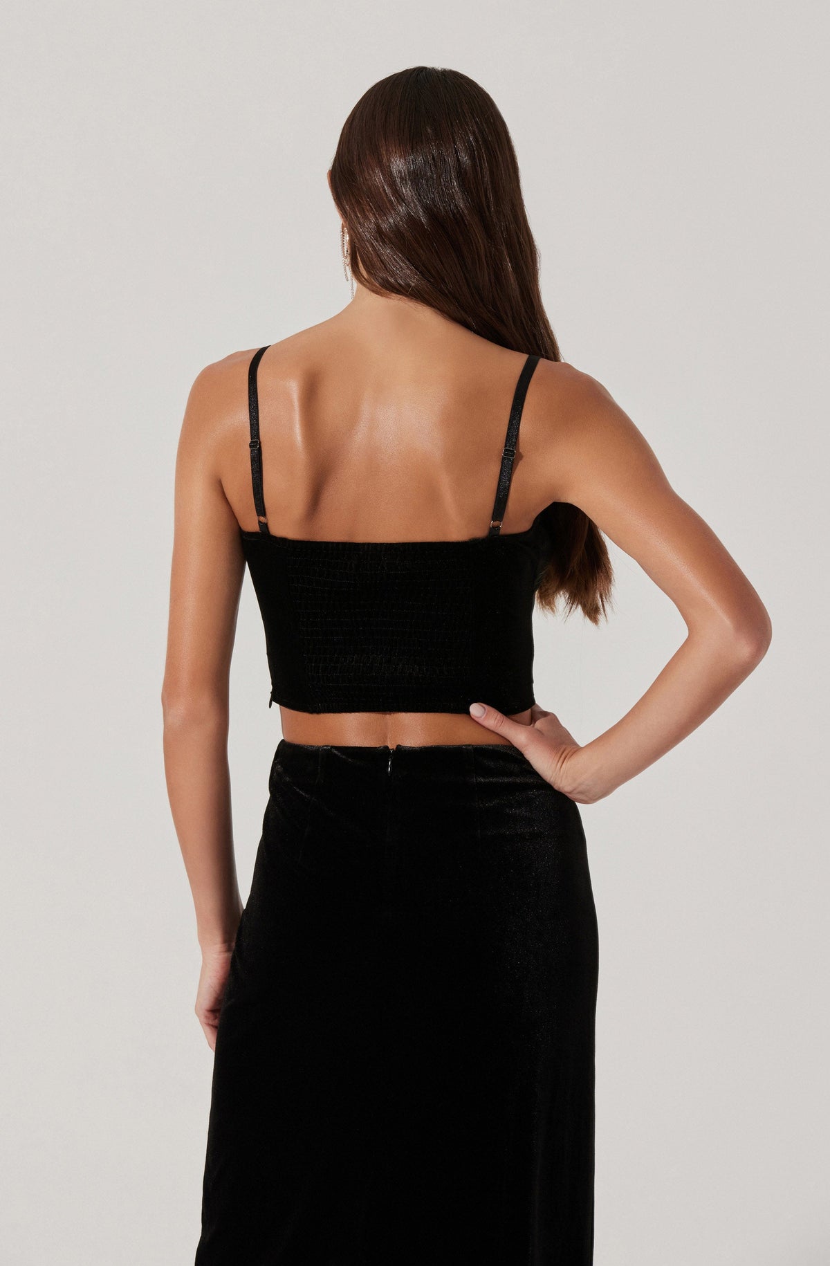 Velvet Bustier Crop Top ASTR the Label