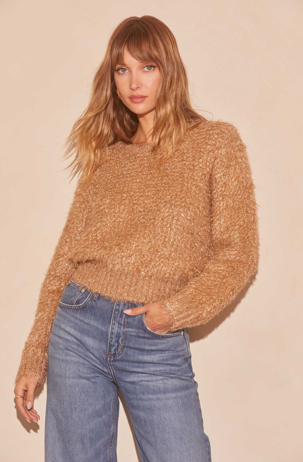 Edith Embellished Cable Knit Sweater – ASTR The Label