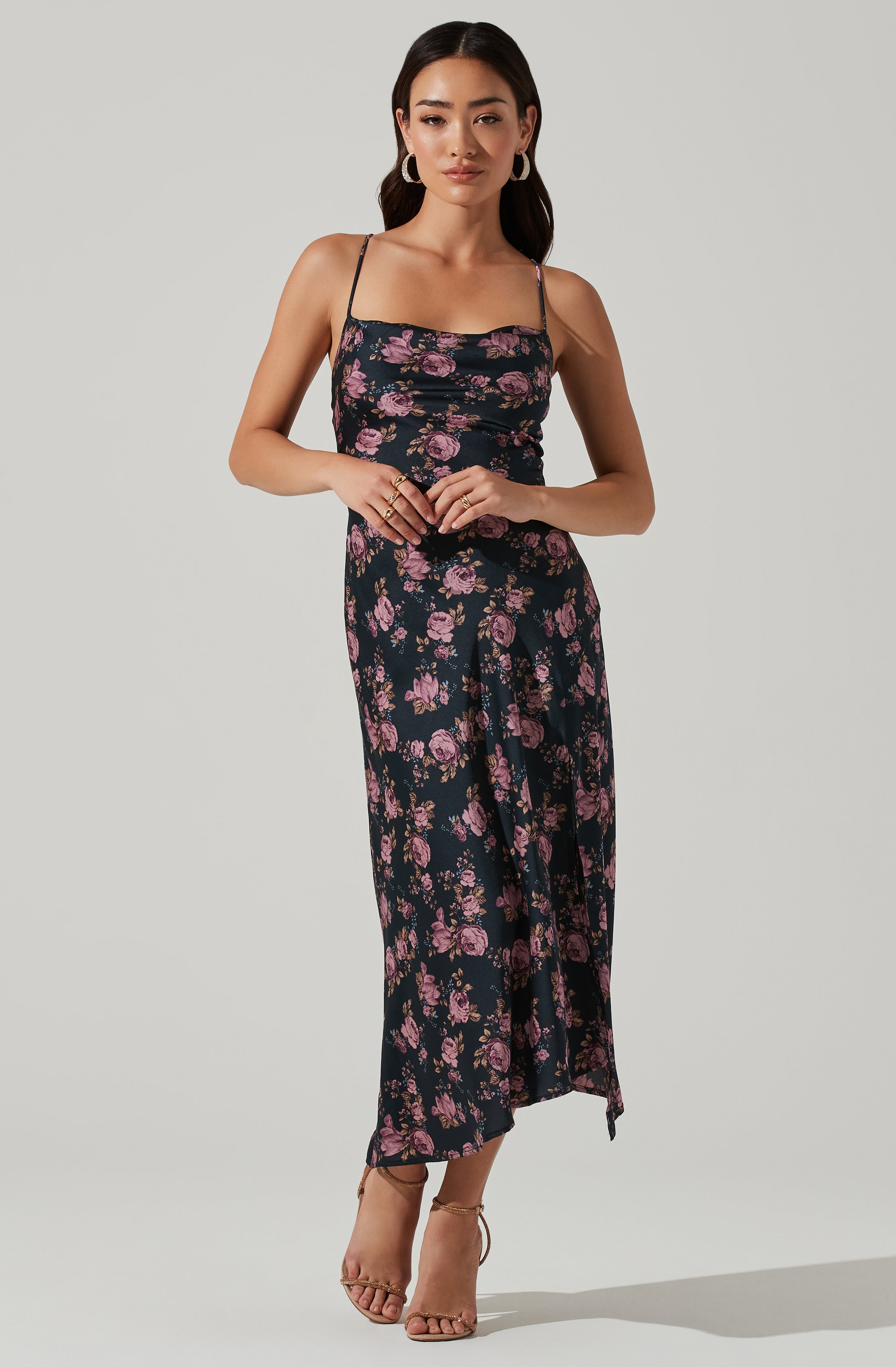 Astr the label gaia floral midi dress best sale