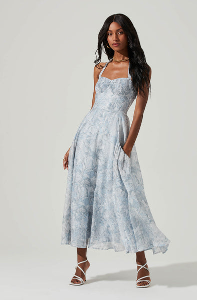 Mariella Floral Halter Midi Dress – ASTR The Label