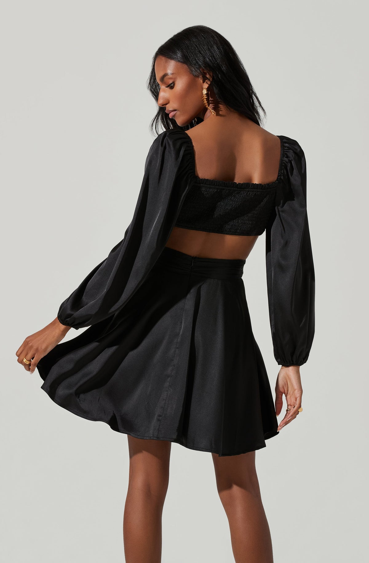 Anamaria Cutout Long Sleeve Mini Dress – ASTR The Label
