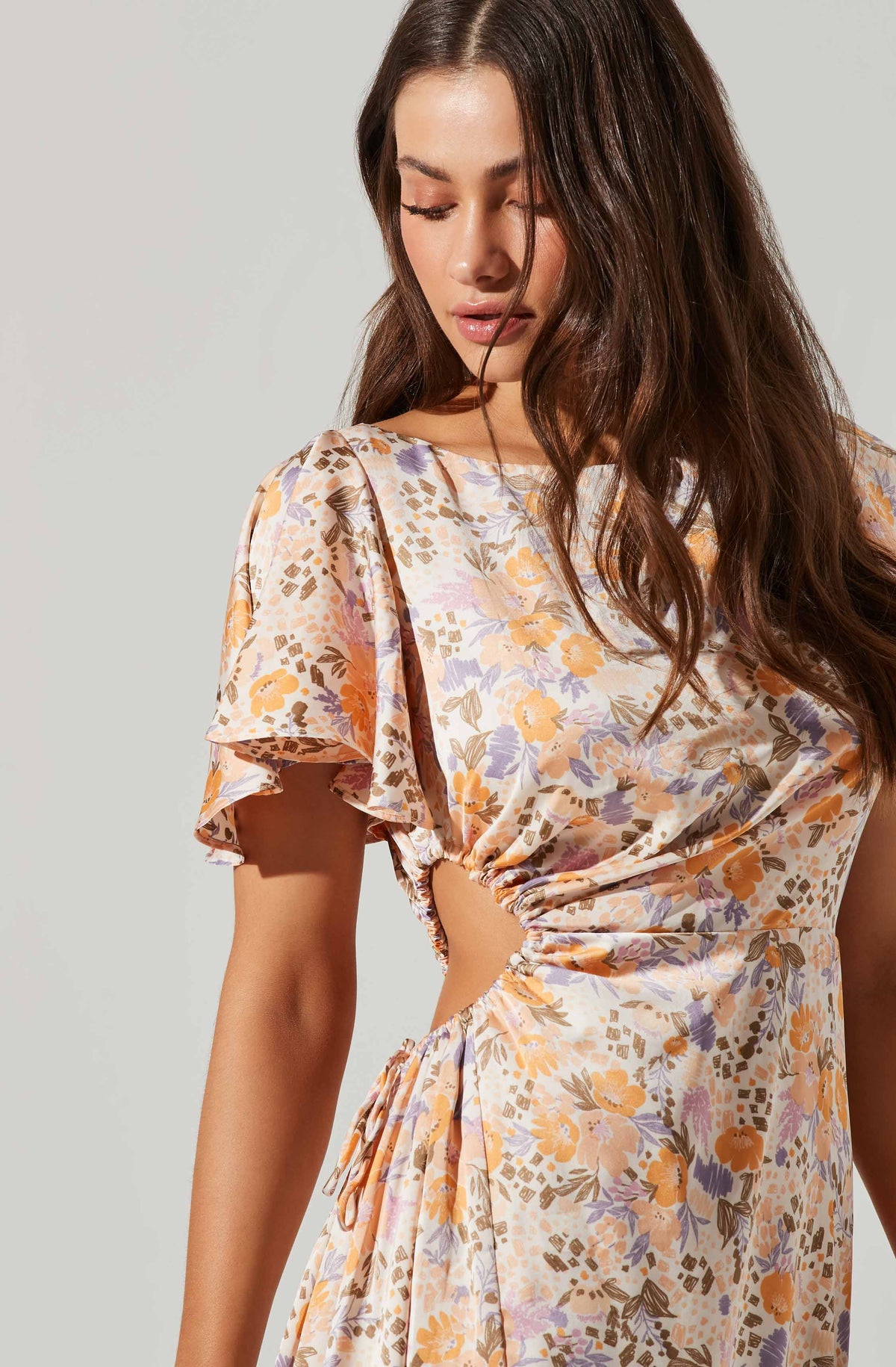 Veida Floral Cutout Midi Dress – ASTR The Label
