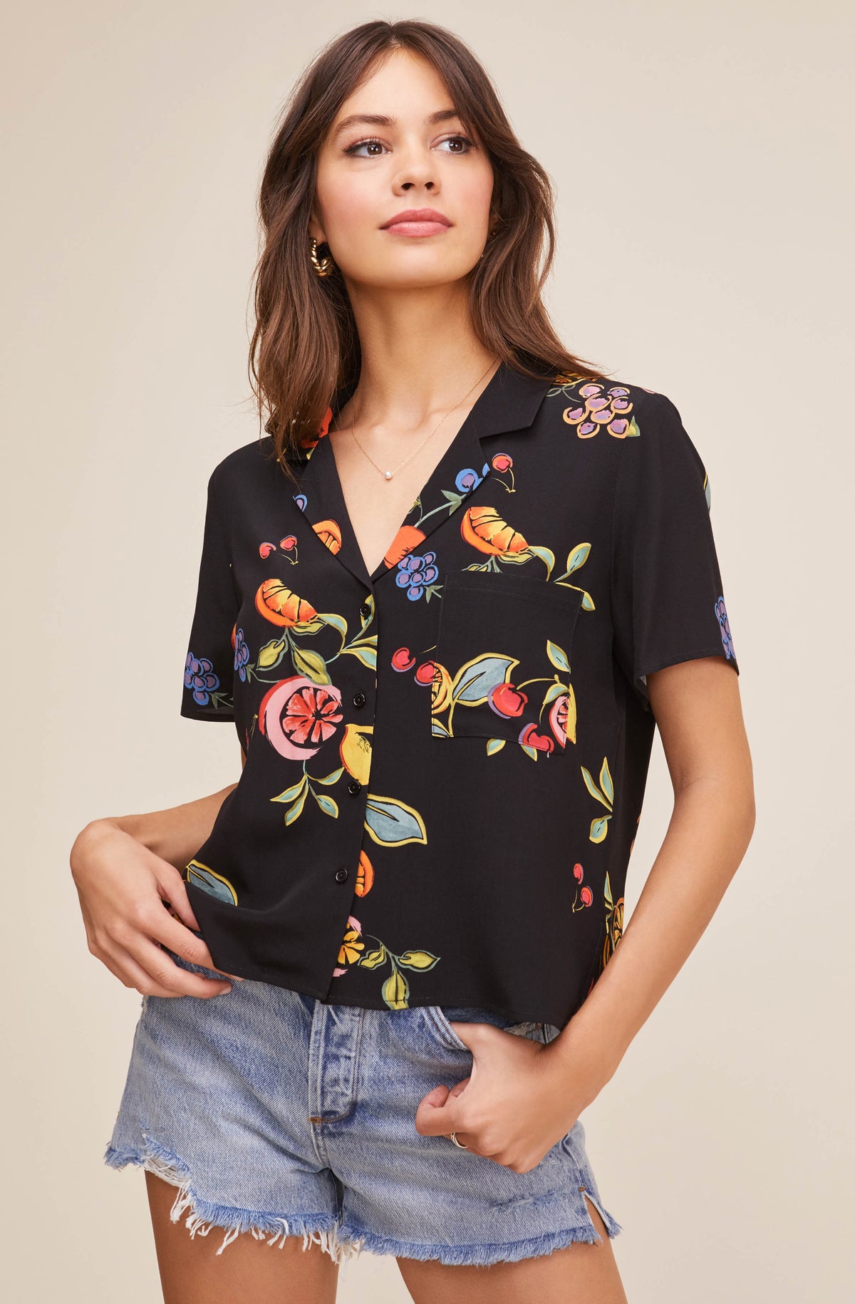 Tourist Fruit Button Down Top – ASTR The Label