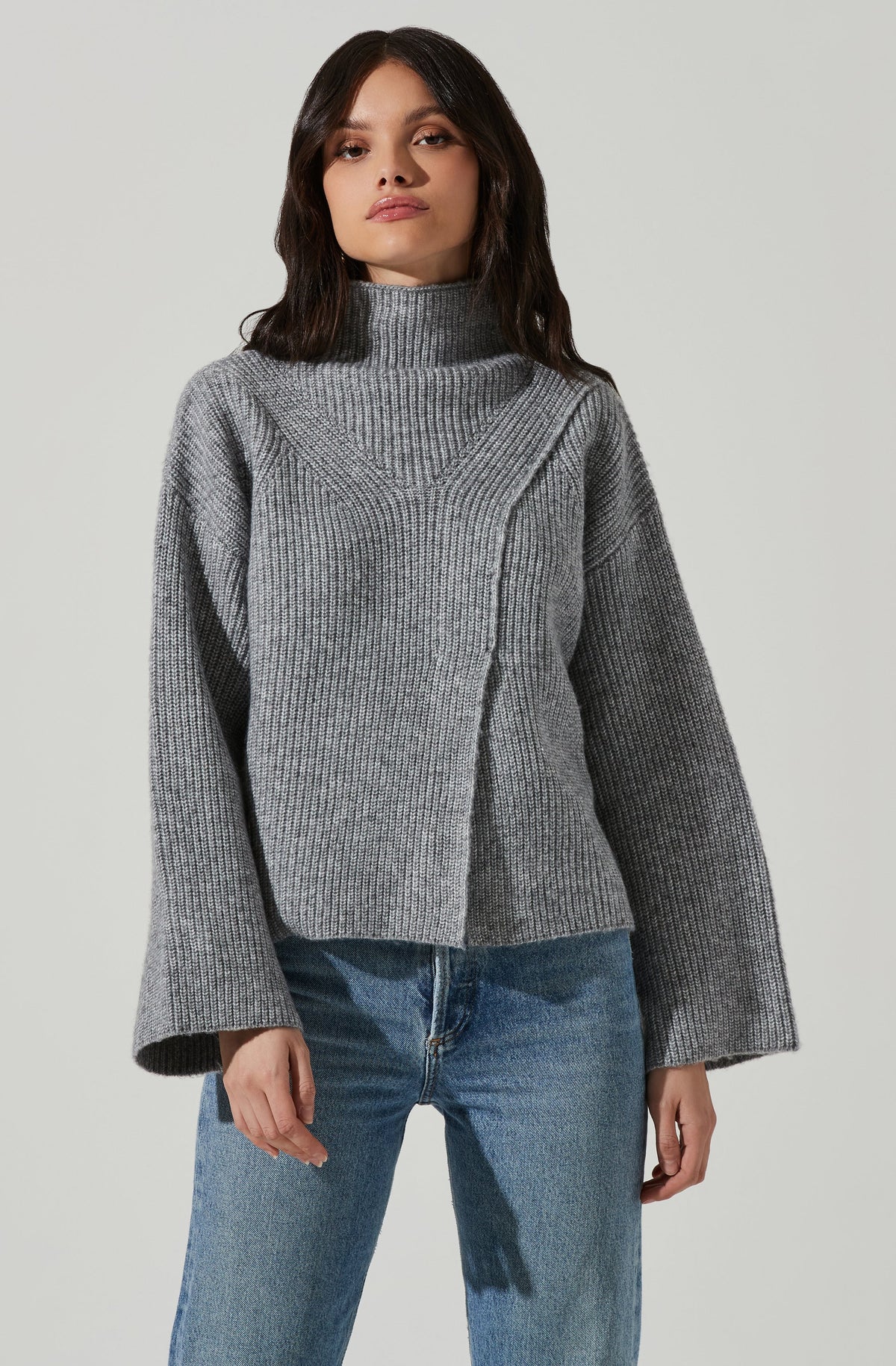 Astr the label sale wrap front sweater