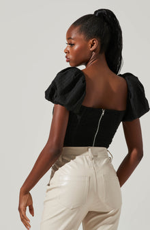 Puff sleeve bustier online top