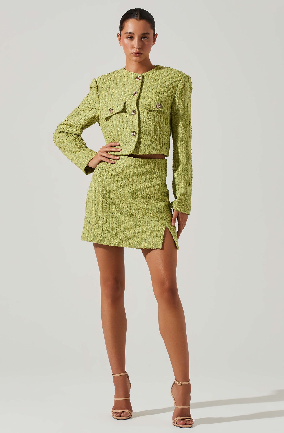 Covina Tweed Cropped Jacket – ASTR The Label