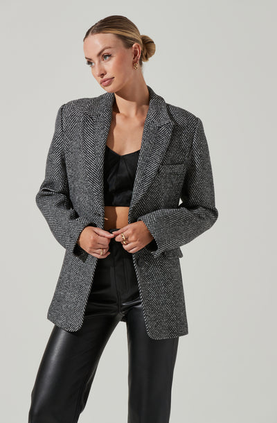 Pauline Herringbone Blazer