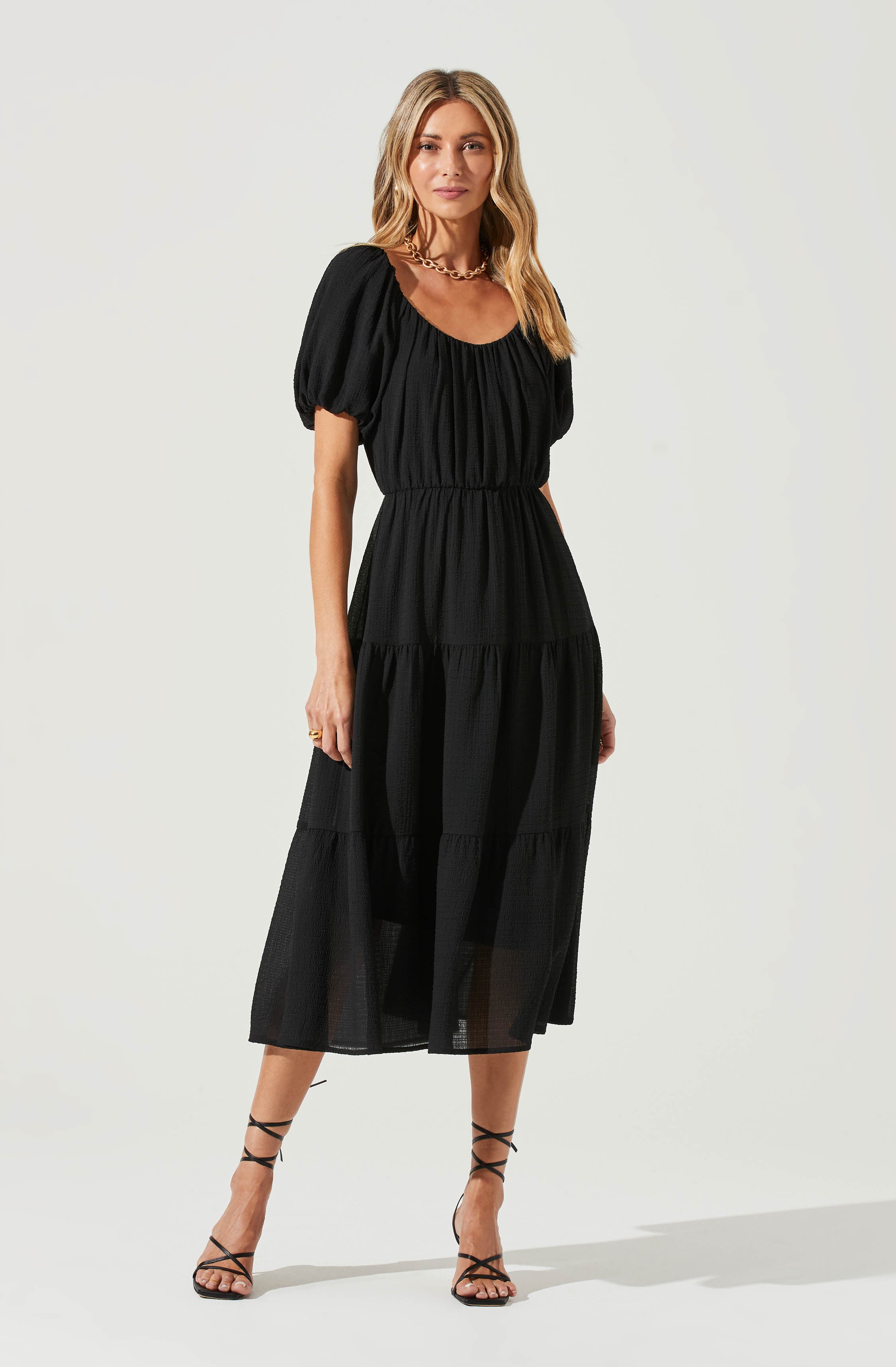 Smocked Tiered Midi Dress – ASTR The Label