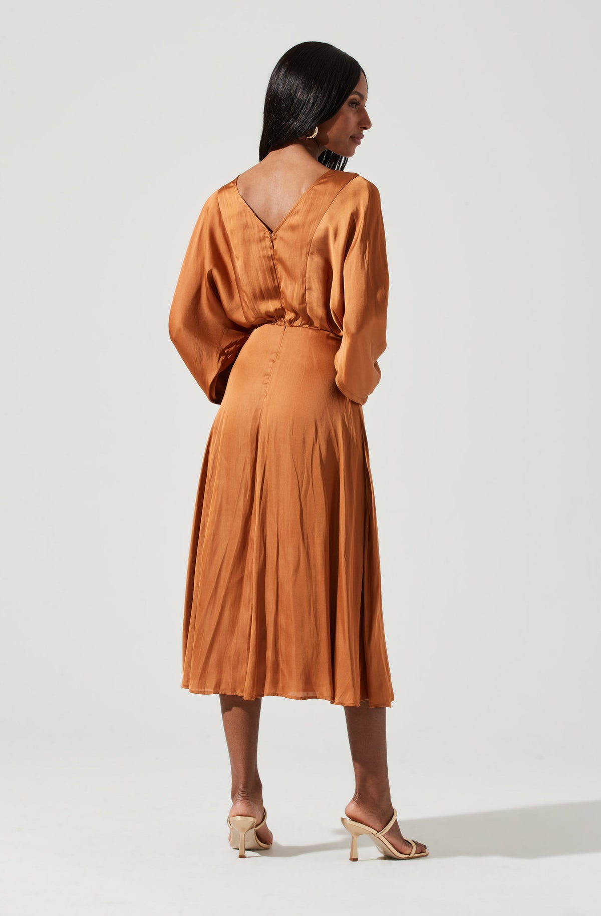 Marin Dolman Sleeve Midi Dress AMBER XS