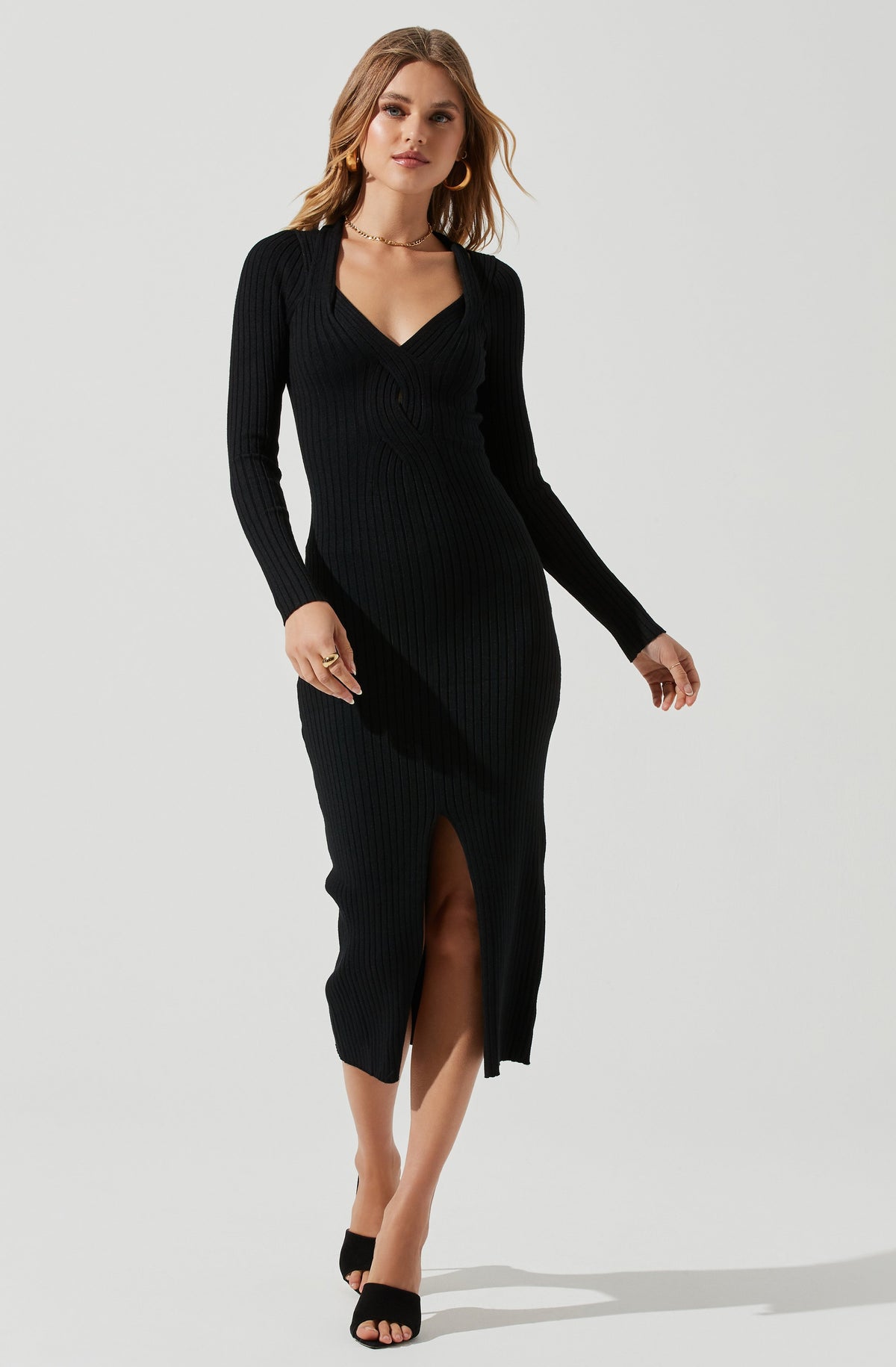 Long sleeve 2024 cardigan dress