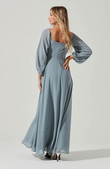 Lucinda Square Neck Long Sleeve Maxi Dress – ASTR The Label