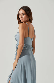 Adoria Ruffle Side Slit Maxi Dress – ASTR The Label