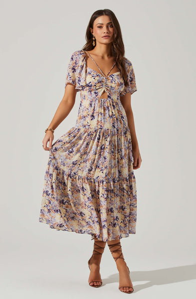 Shop the Missoula Cami Strap Padded Bust Midi Dress Floral Print