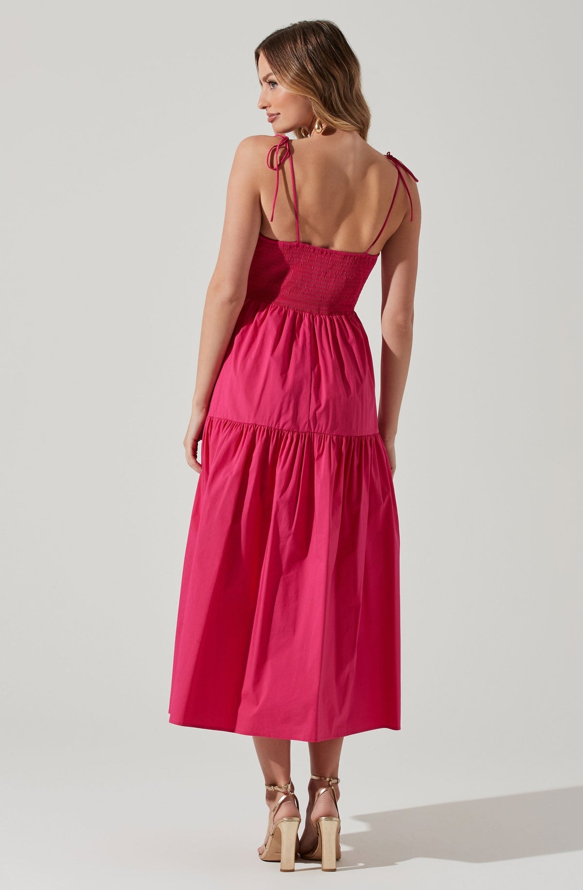 Tiered Smocked Midi Dress – ASTR The Label