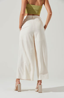 Pleated wide leg on sale trousers